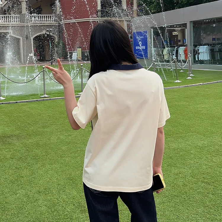 Cotton Polo Shirts Women's-5