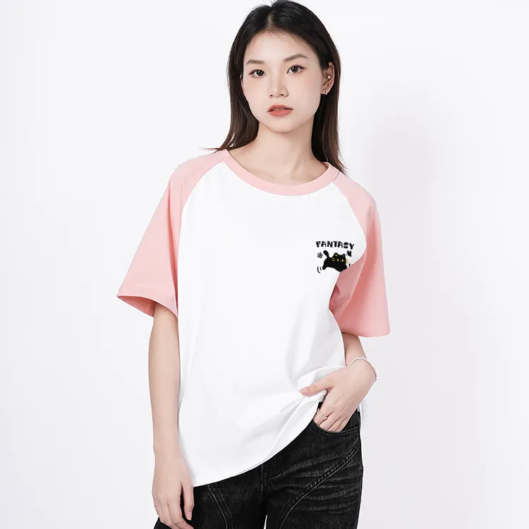 Cotton Raglan Sleeve T Shirt Women's-7