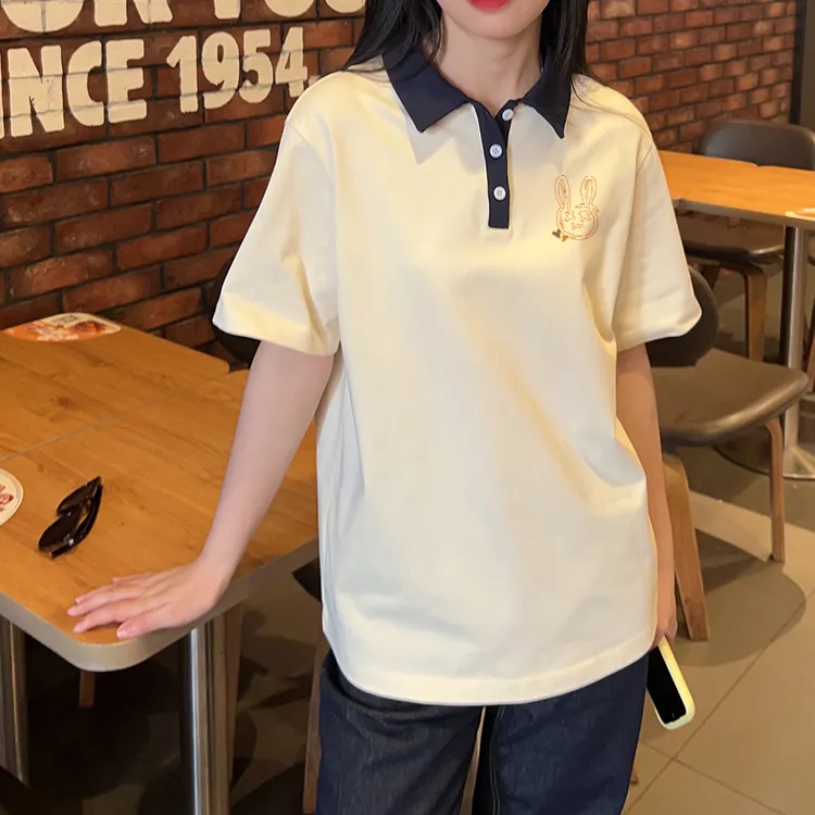 Cotton Polo Shirts Women's-2