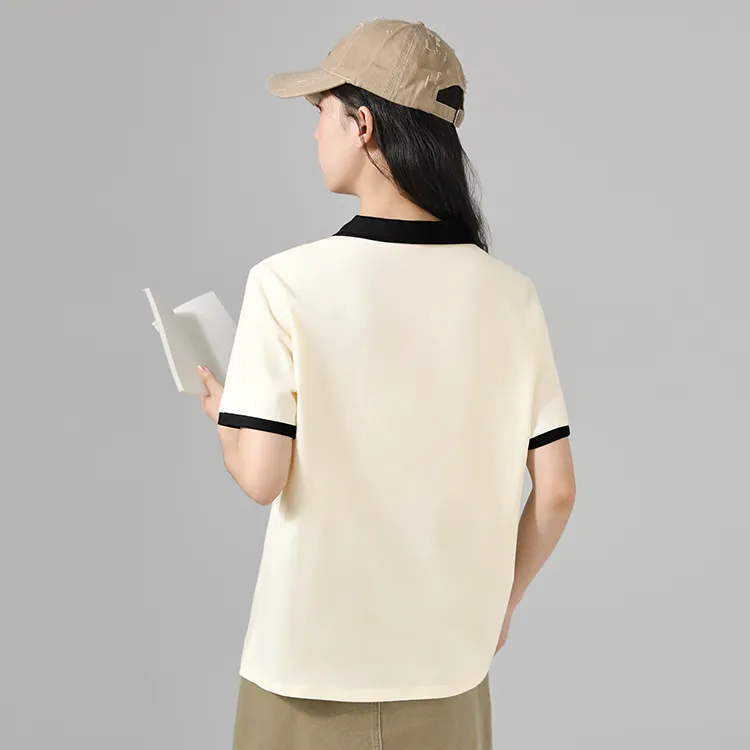 Cotton Polo Shirts Women's-5