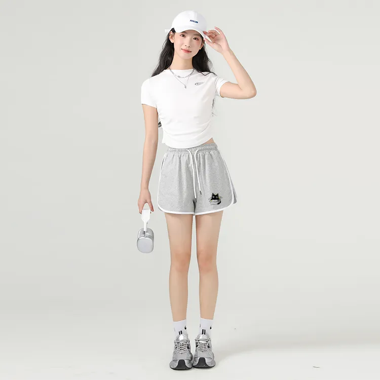 Cotton Casual Shorts Women's-4