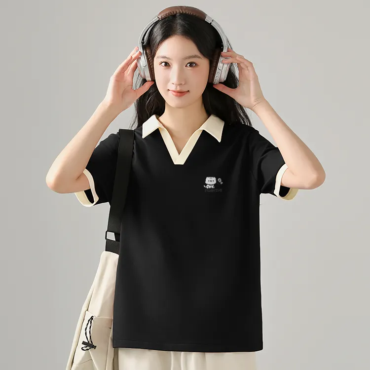 Cotton Polo Shirts Women's-10