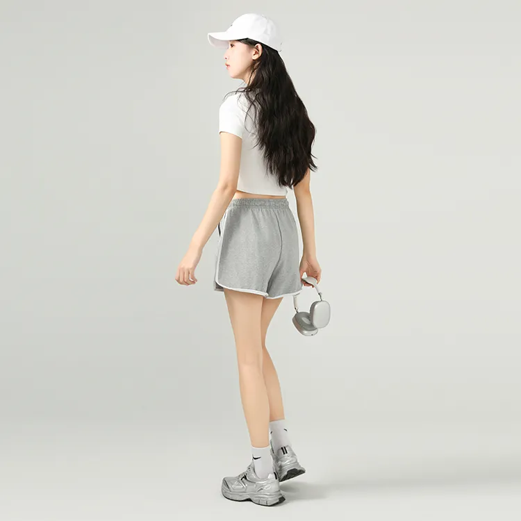 Cotton Casual Shorts Women's-5