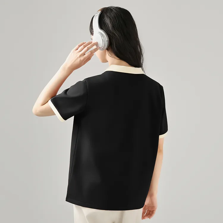 Cotton Polo Shirts Women's-11