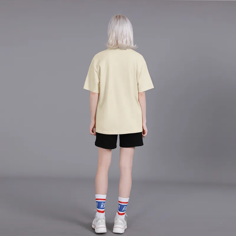 Cotton Drop Shoulder Sleeve T Shirt Women's-23