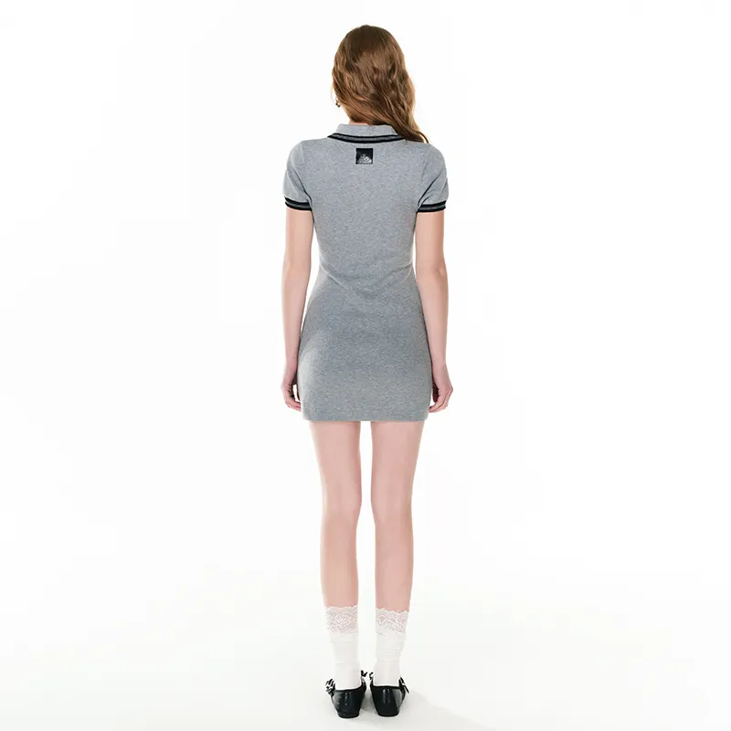 ANDREA MARTIN Short Sleeved Dress Women's Gray-3
