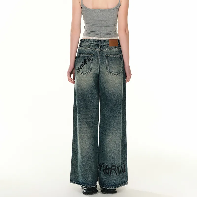 ANDREA MARTIN Jeans Women's Gray Blue-5