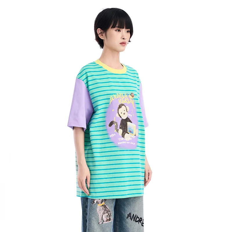 ANDREA MARTIN Drop Shoulder Sleeve T Shirt Women's-4