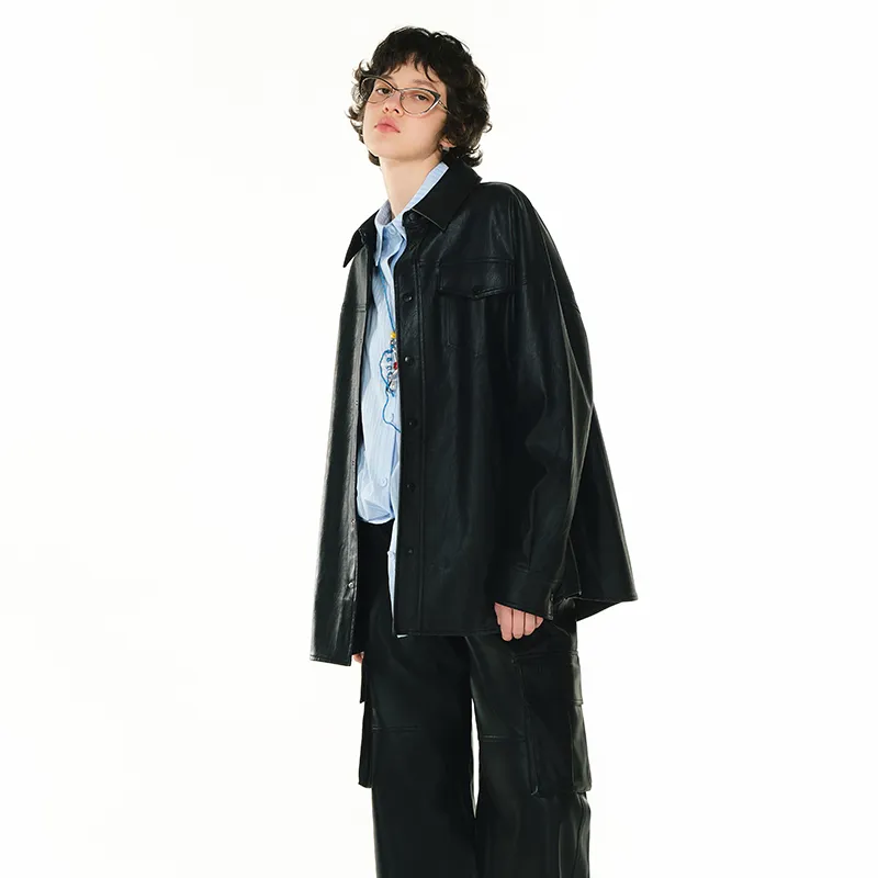 ANDREA MARTIN Leather Jacket Unisex-4