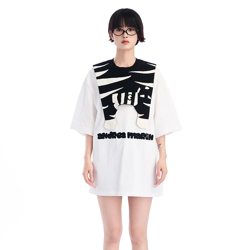 ANDREA MARTIN Drop Shoulder Sleeve T Shirt Women's-2