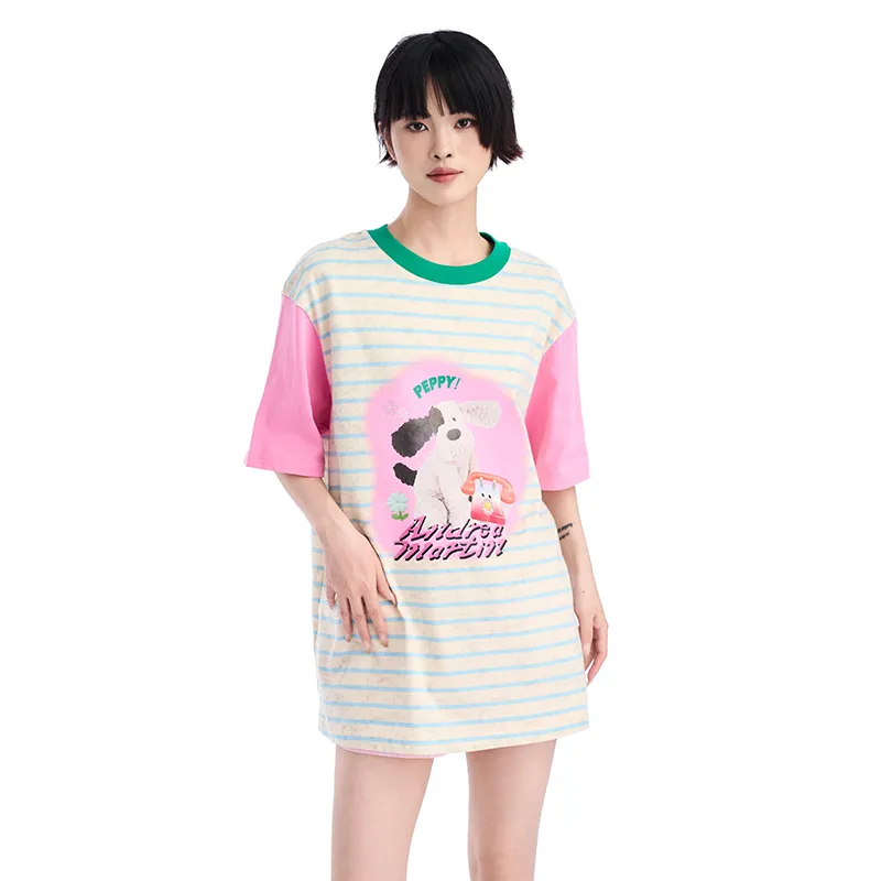 ANDREA MARTIN Drop Shoulder Sleeve T Shirt Women's-14
