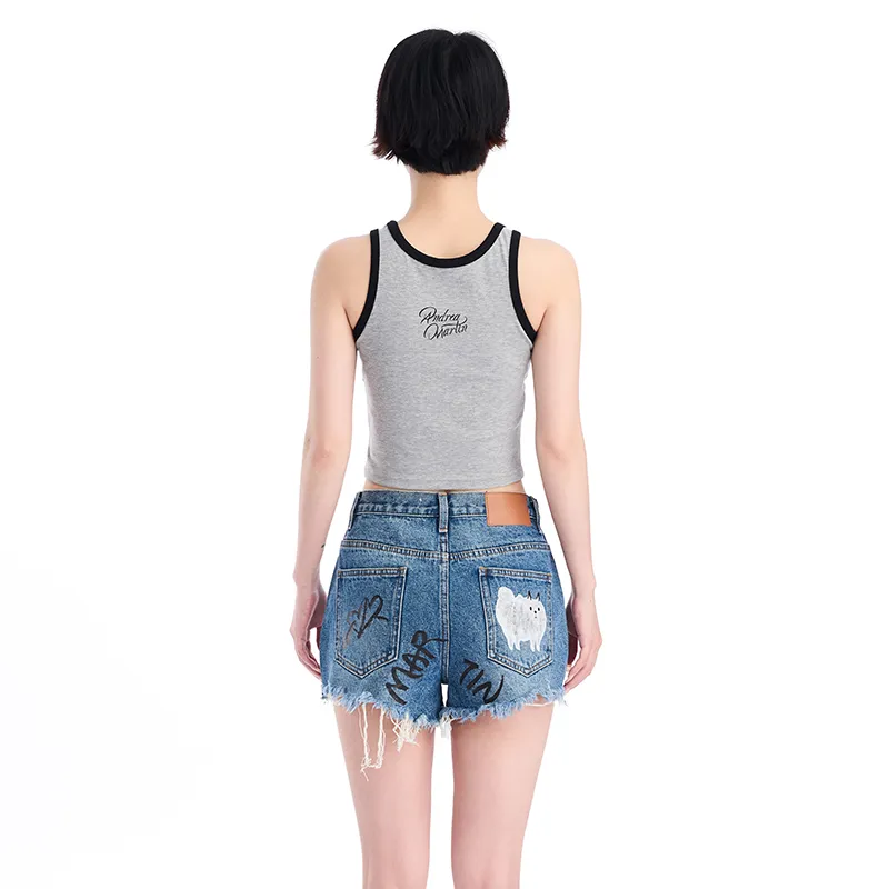 ANDREA MARTIN Tank Tops Women's Gray-5