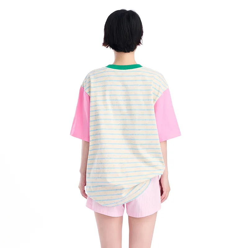 ANDREA MARTIN Drop Shoulder Sleeve T Shirt Women's-17