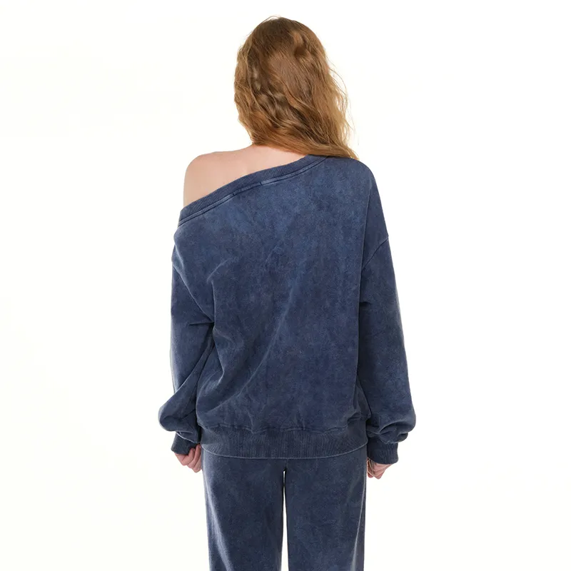 ANDREA MARTIN Sweatshirt Women's Navy Blue-5