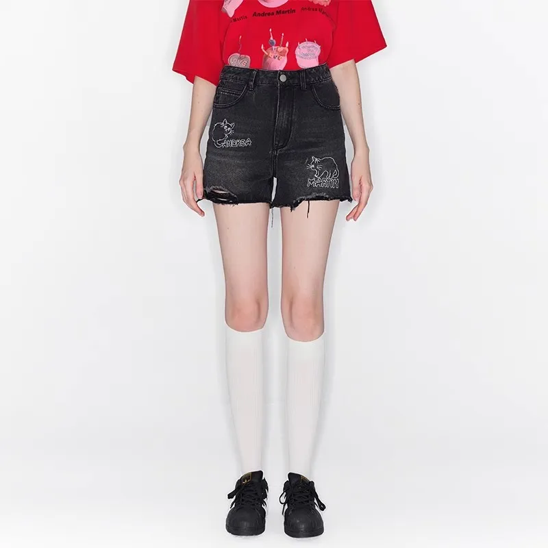 ANDREA MARTIN Denim Shorts Women's-3