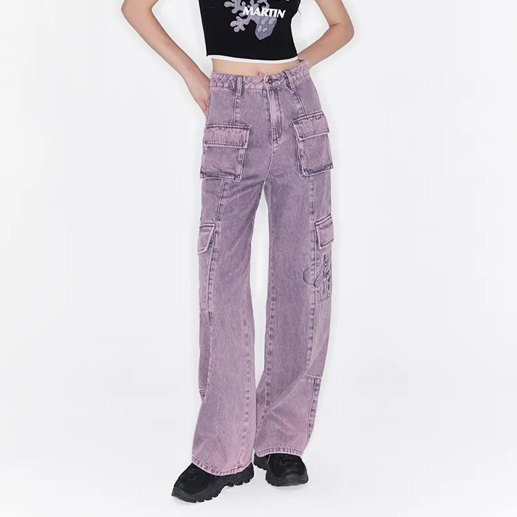 ANDREA MARTIN Cargo Pants Women's Purple-2