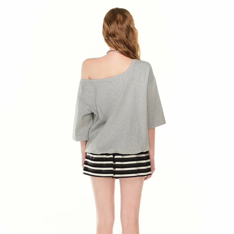 ANDREA MARTIN Drop Shoulder Sleeve T Shirt Women's-5