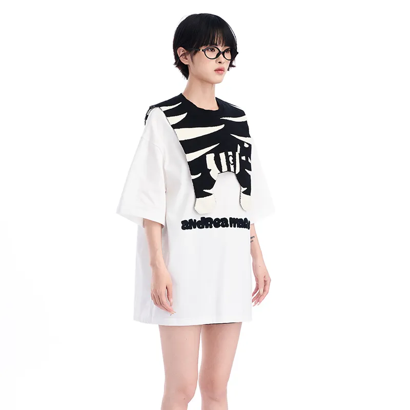 ANDREA MARTIN Drop Shoulder Sleeve T Shirt Women's-3
