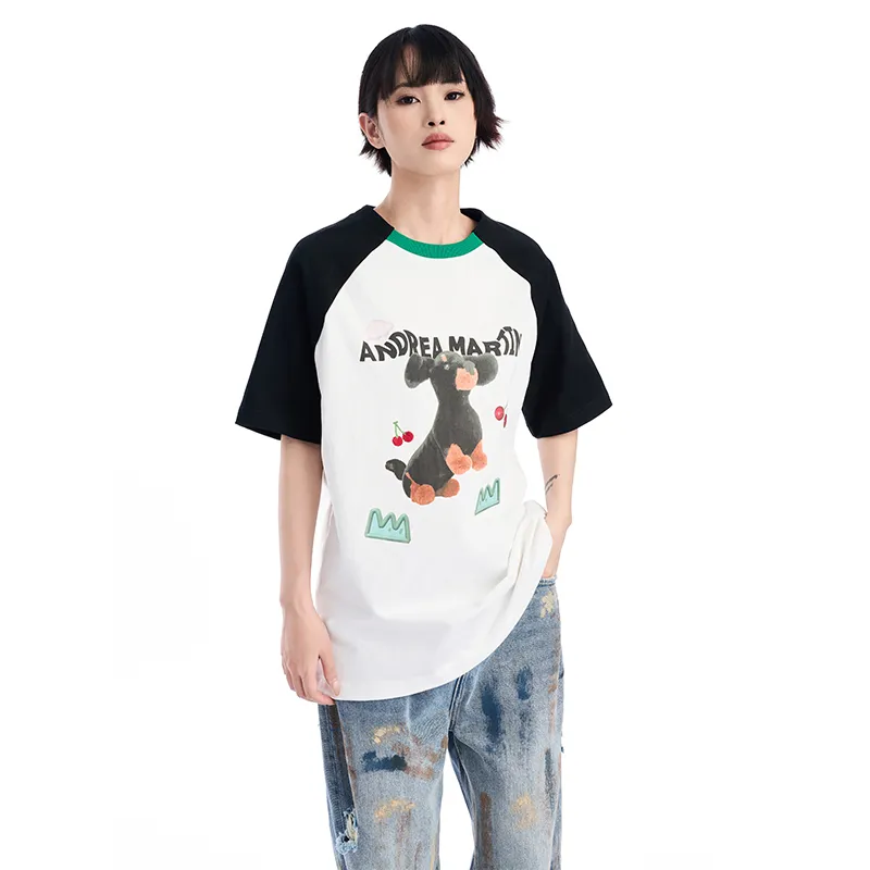 ANDREA MARTIN Raglan Sleeve T Shirt Women's-2