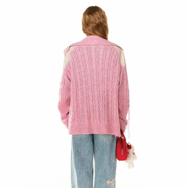 ANDREA MARTIN Knitted Fabric Cardigan Women's-2