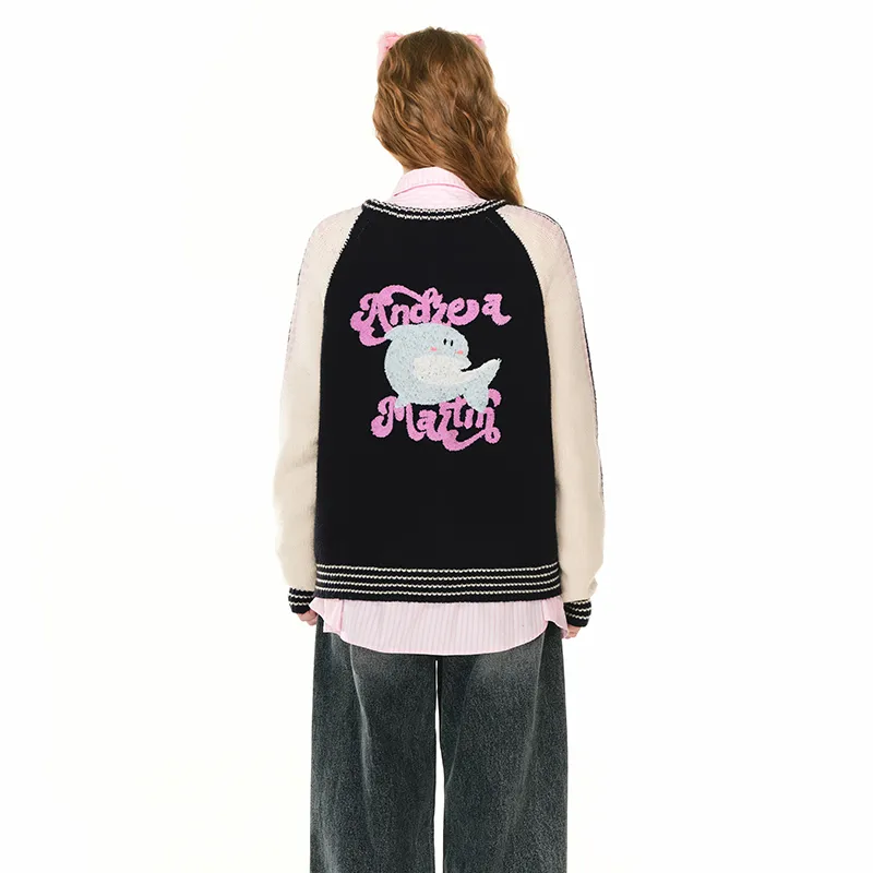 ANDREA MARTIN Faux Fur Knit Cardigan Women's-5