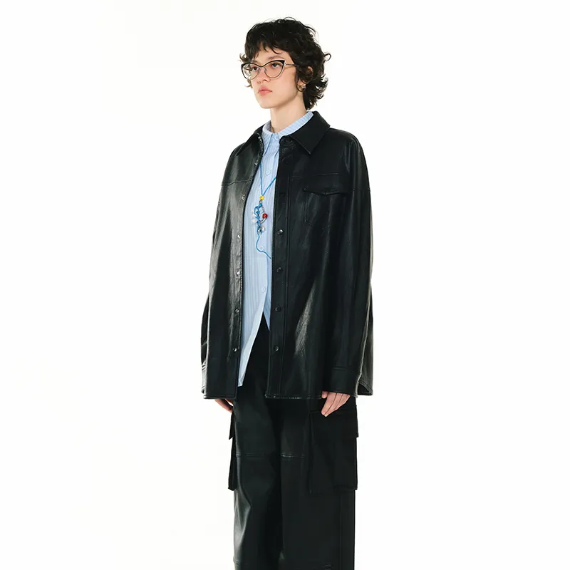 ANDREA MARTIN Leather Jacket Unisex-3