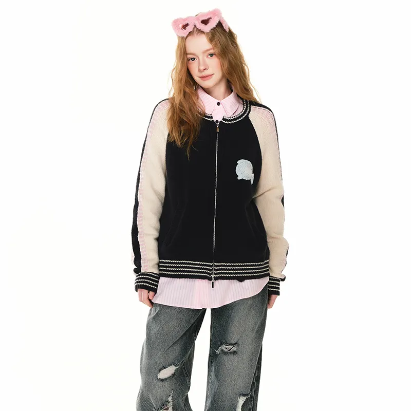 ANDREA MARTIN Faux Fur Knit Cardigan Women's-4