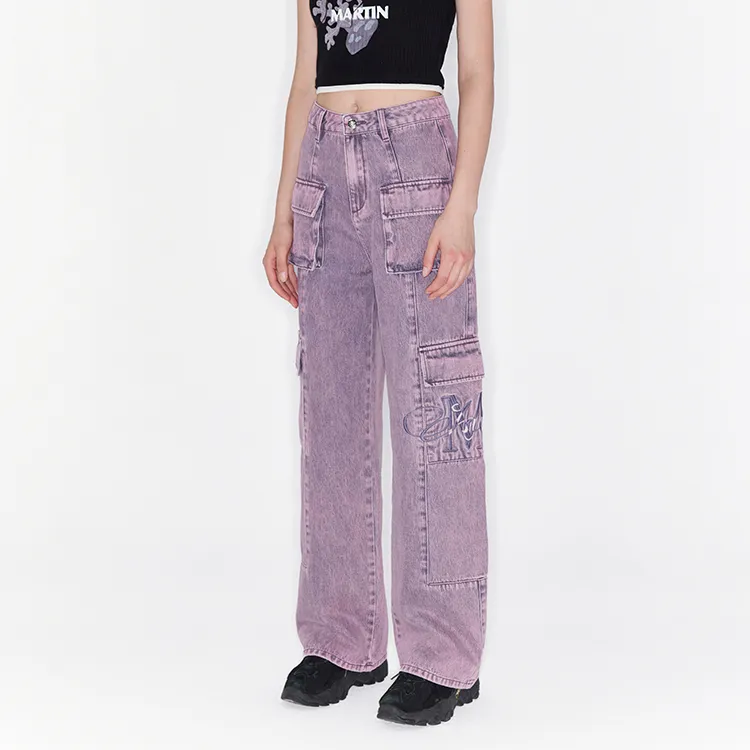 ANDREA MARTIN Cargo Pants Women's Purple-4