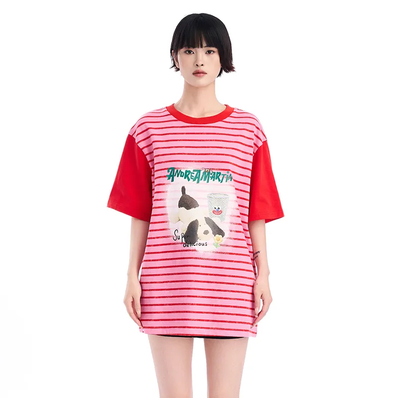 ANDREA MARTIN Drop Shoulder Sleeve T Shirt Women's-9