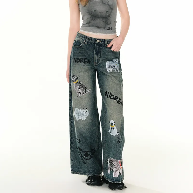 ANDREA MARTIN Jeans Women's Gray Blue-4