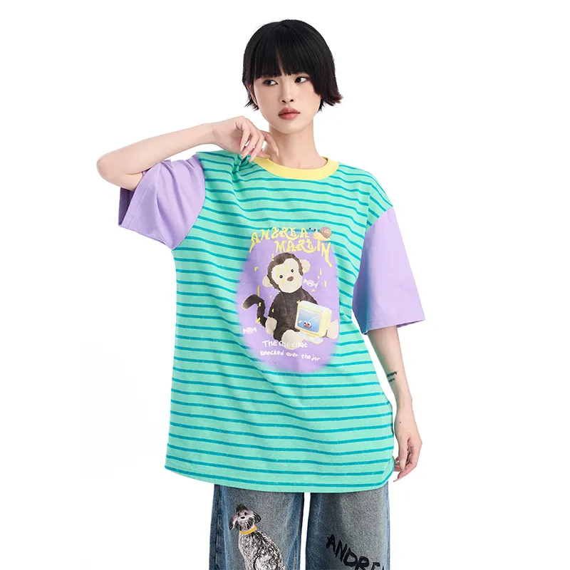 ANDREA MARTIN Drop Shoulder Sleeve T Shirt Women's-2
