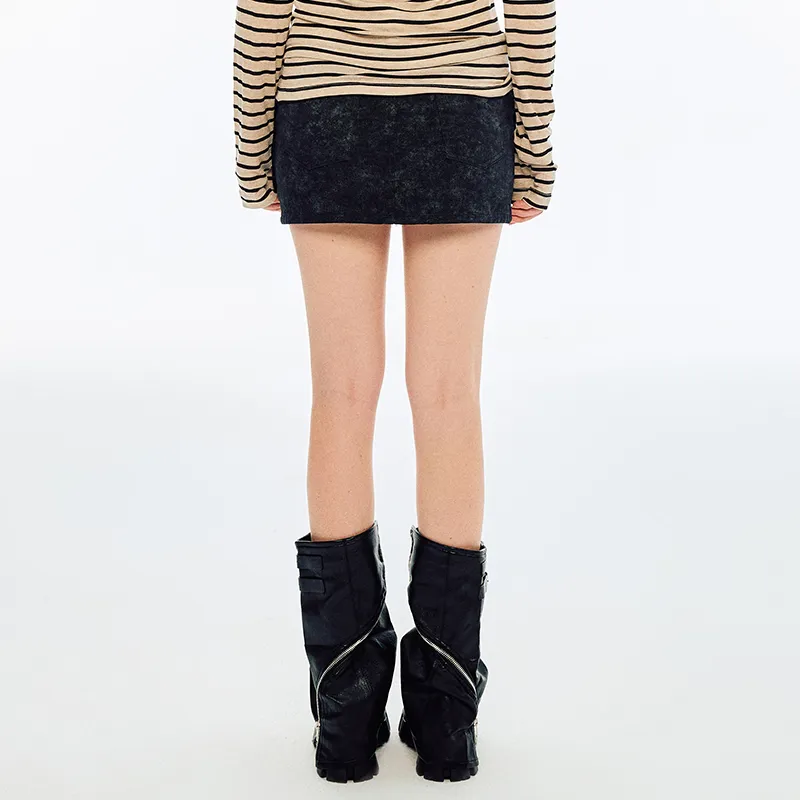 ANDREA MARTIN Cargo Short Skirts Women's Black-3