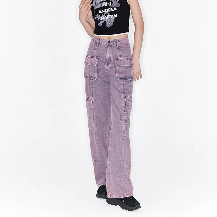 ANDREA MARTIN Cargo Pants Women's Purple-6