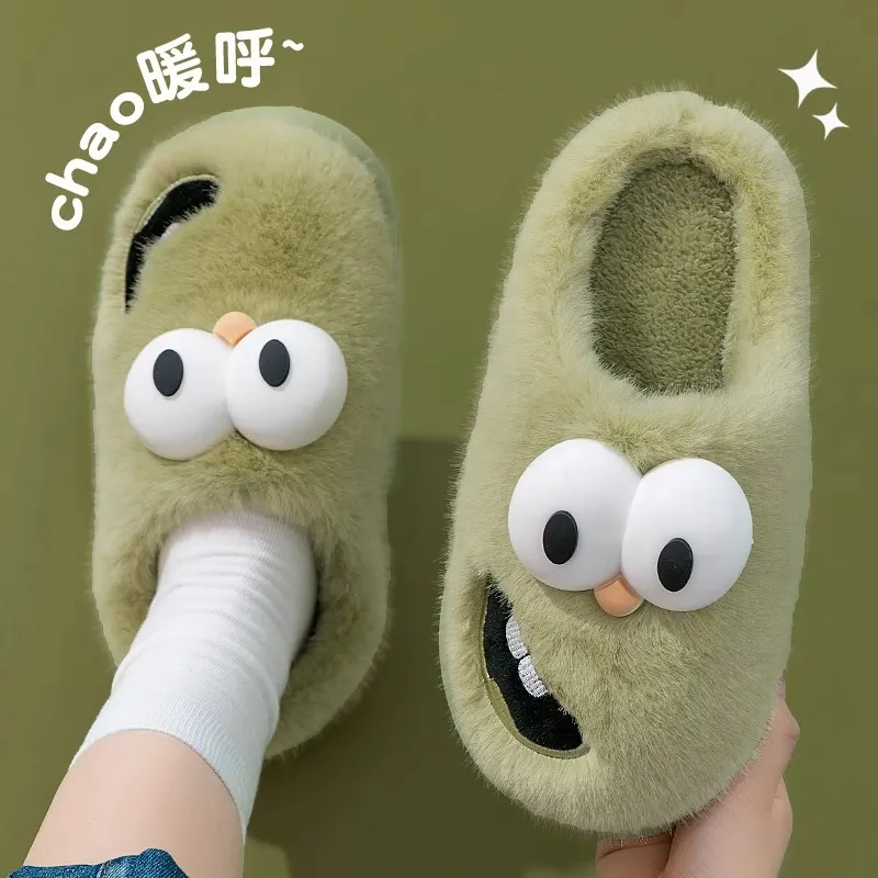 TLIT Fuzzy Slippers, Platform Slippers For College Students, Home Slippers-4