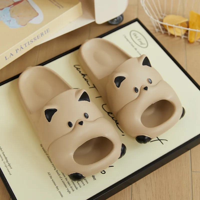 TLIT Summer Cute Cartoon Home Slip Resistant Soft Sole EVA Couple Slippers-7