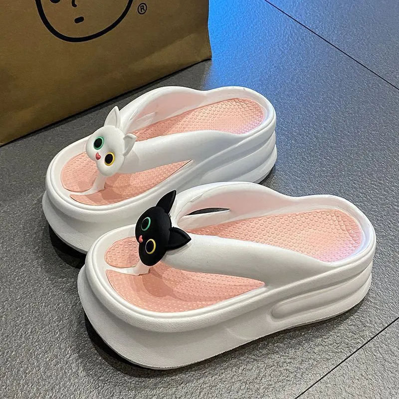 TLIT Flip Flops Cartoon, Slippers, Height Increasing Summer Slip Resistant Platform Good Looking Cute Home-5