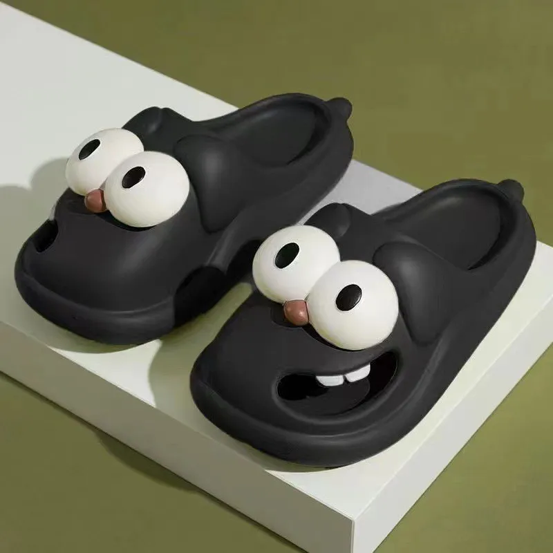 TLIT Cartoon Big Eyed Dog Slippers Summer Home Indoor Cartoon Closed Toe Clogs Platform-11