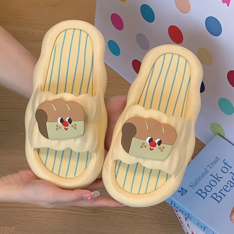 TLIT 2025 Toast Summer Outerwear Casual Slippers Home Squashy And Bouncy Feeling Fun Cute Cartoon Sandals-2