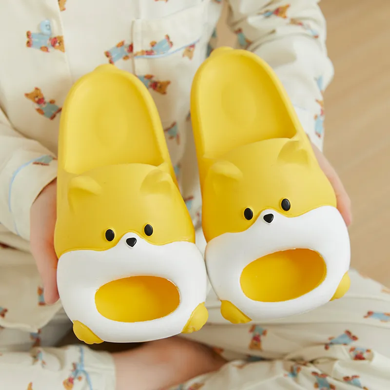 TLIT Summer Cute Cartoon Home Slip Resistant Soft Sole EVA Couple Slippers-1