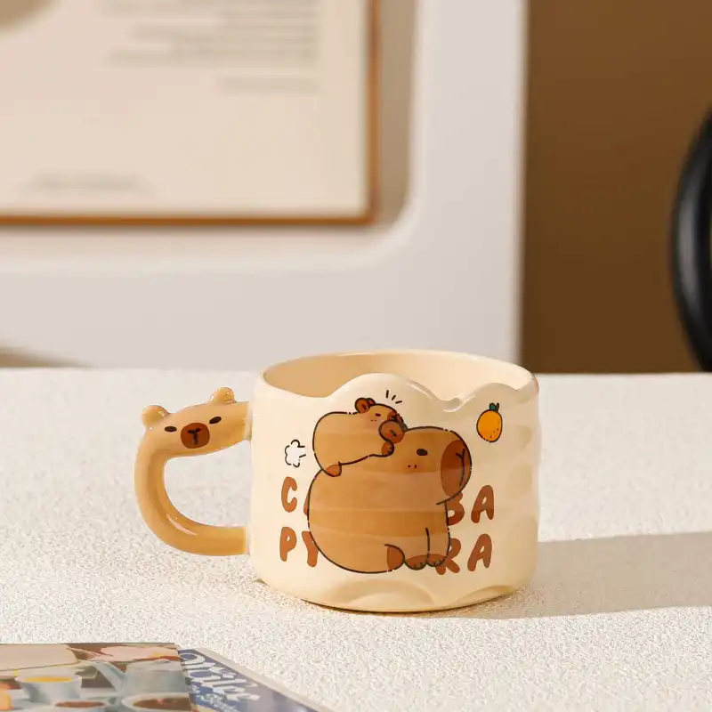 TLIT Romantic Capybara Cup Fan Puppy Night Light Box-2
