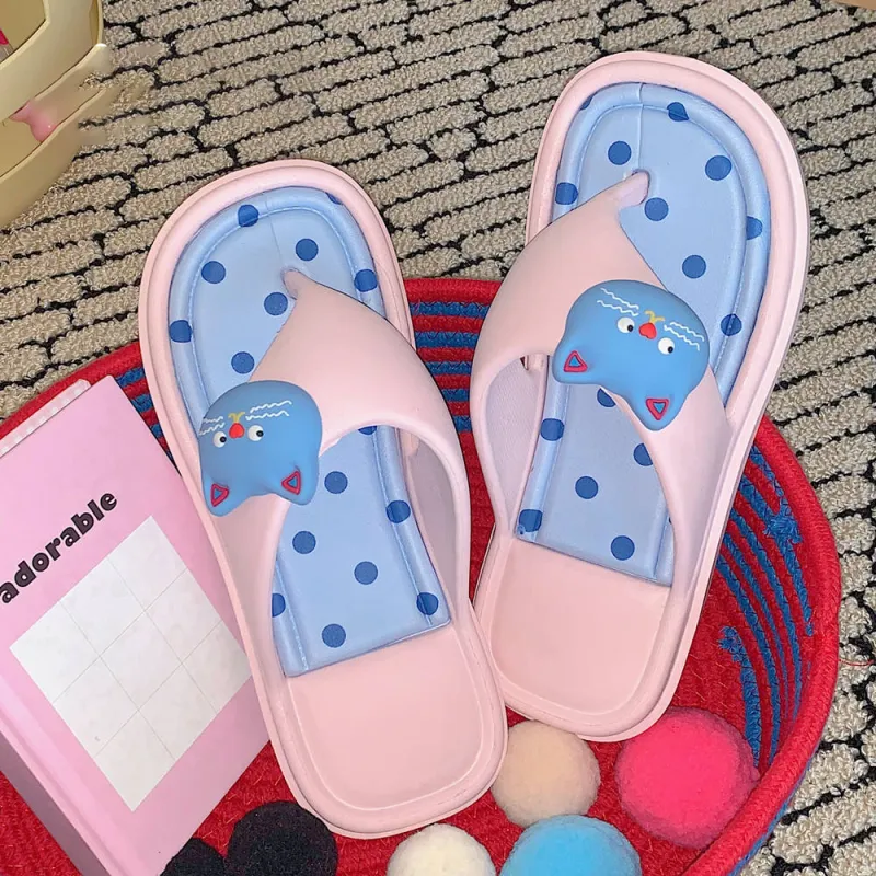 Meter Ins Cute Polka Dot Cat EVA Soft Sole, Summer Women's EVA Flip Flops-5