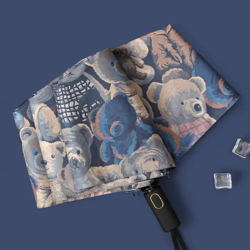 Meter Fully Automatic Umbrella For Sunny And Rainy Days Folding Sun And UV Protection Umbrella Premium Quality-1