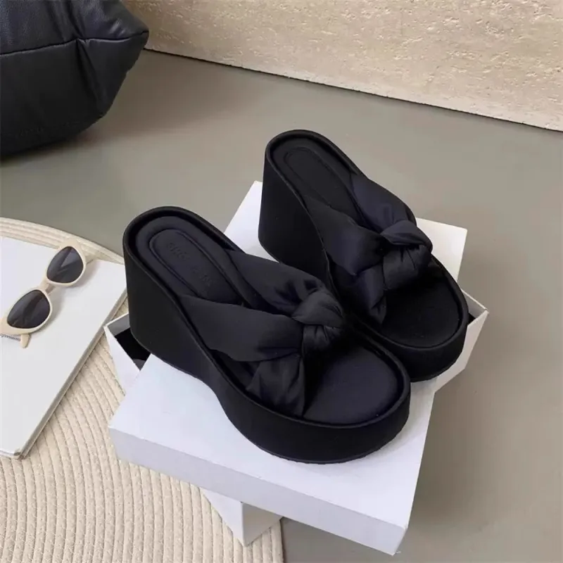 Meter Platform High Heel Slippers For Women's Summer Petite With Skirt, Perfect For Home Use-3