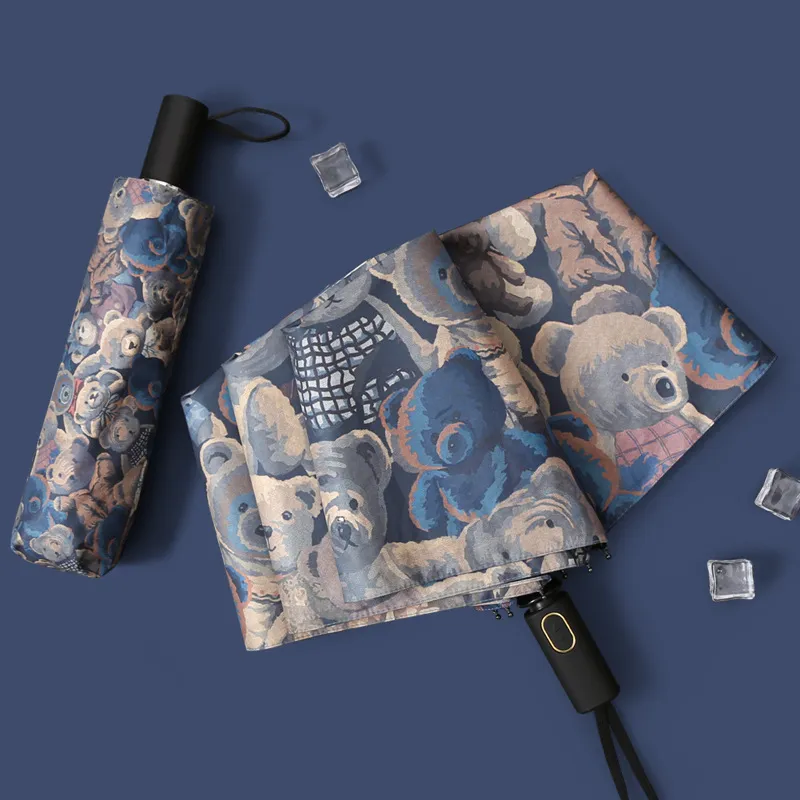 Meter Fully Automatic Umbrella For Sunny And Rainy Days Folding Sun And UV Protection Umbrella Premium Quality-2