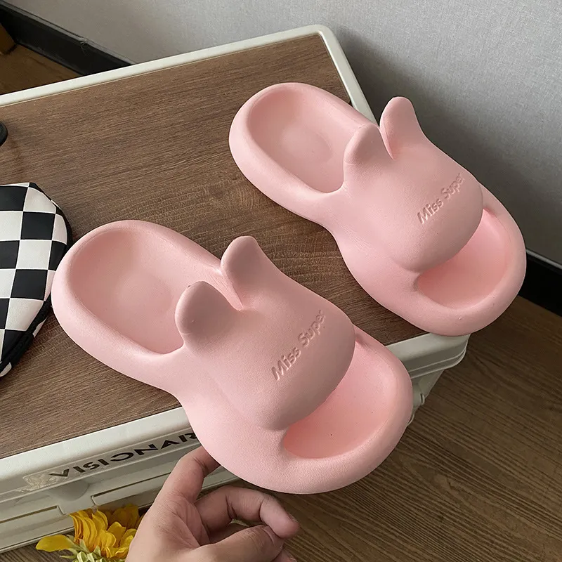 Meter Summer EVA Rabbit Soft And Springy Slippers, Adorable Slide on Shoes-5