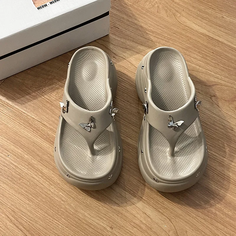 Meter Platform Height Increasing Stars Slippers Summer Versatile Casual Flip Flops Fashion Platform Sole Sandal-5
