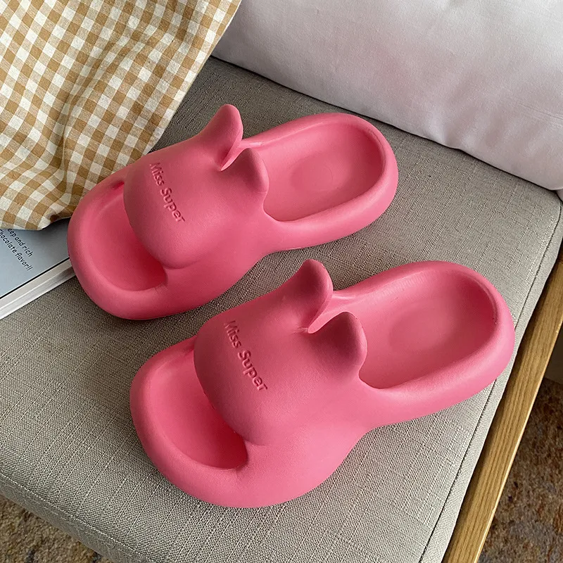 Meter Summer EVA Rabbit Soft And Springy Slippers, Adorable Slide on Shoes-11
