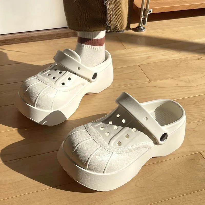 Meter Niche Thick Soled Summer Casual Clogs Slippers, Minimalist Style EVA Soft Premium Clog Shoes-1