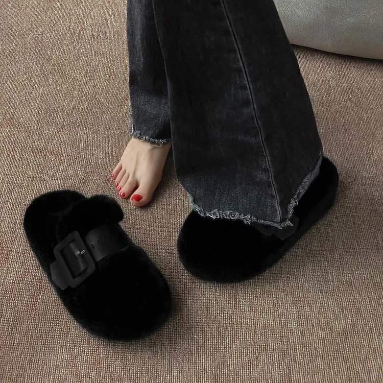 Meter Platform Fuzzy Slippers For Women's Fall And Winter Platform Mules Advanced Padded Shoes For Kids And Adults-6