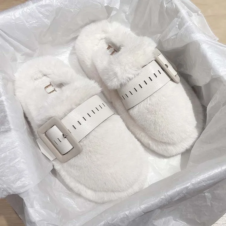 Meter Platform Fuzzy Slippers For Women's Fall And Winter Platform Mules Advanced Padded Shoes For Kids And Adults-2